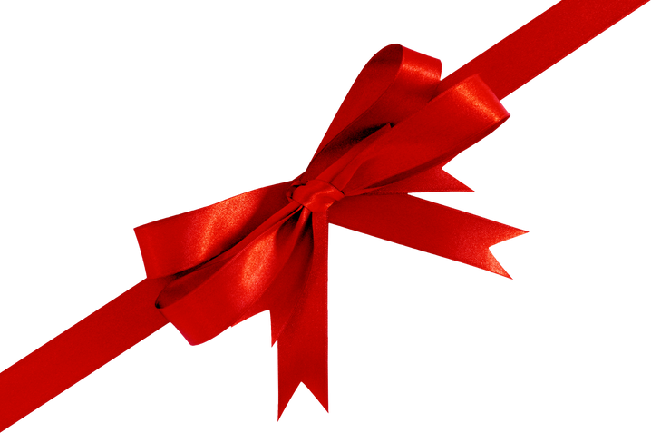 Red Diagonal Gift Ribbon and Bow